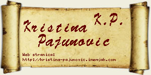 Kristina Pajunović vizit kartica